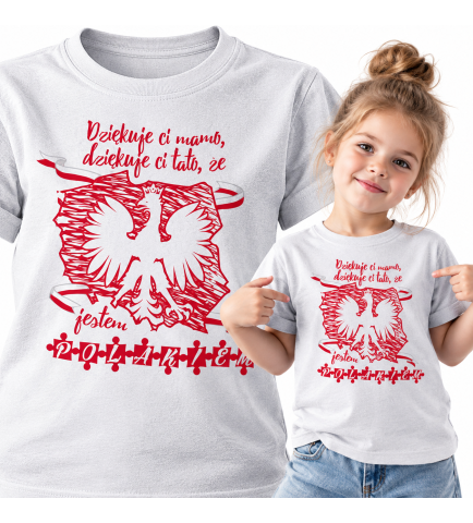 koszulka dziecięca Patriotyczna  DZIĘKUJĘ CI MAMO